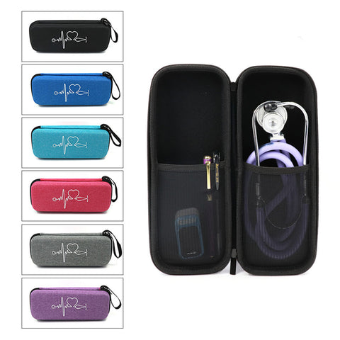New EVA Travel Portable Medical Stethoscope Storage Box Mesh Pockets Case for 3M Littmann Cardiology III Stethoscope Carry Bag - Respiratory Teacher