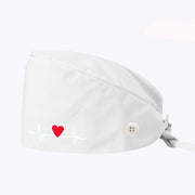 Adjustable Unisex Printing Cotton Scrub Hat Beauty Salon Working Caps Surgical Cap Nurse Hat Elastic Nurse Accessories - Respiratory Teacher
