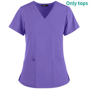 Medical Coats Nursing Scrubs Women T Shirt for Summer Dental Clinic Doctor Working Clothes Tops 10 Colors Elasticity Nurse Tops - Respiratory Teacher