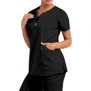 Wholesale women&#39;s fashion scrub suit medical uniform suit solid color unisex pocket V-neck laboratory suit Blouse chirurgicale - Respiratory Teacher