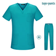 Health Workers Work Wear Unisex Scrubs Nursing Uniform Medical Women Set Uniform Clothes Scrub Tops Pants Hospital Costume Women - Respiratory Teacher