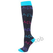 48 Style Compression Socks 20-30 mmgh Best for Varicose Veins Athletic Medical Nurse Running Flight Travels Stocking Men Women - Respiratory Teacher