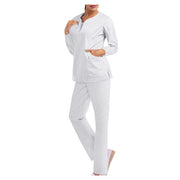 Scrubs Women Nurse Working Uniform Pocket Long Sleeves Medicaled Clothing Tops+long Pants Two-piece Sets Clinical Uniforms Suit - Respiratory Teacher