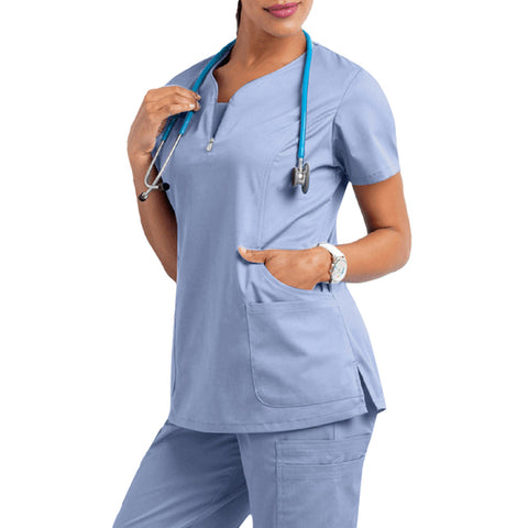 Workwear Women Health Workers uniform Femme Beauty Salon Clothes Nursing Scrub Tops Shirt Nurse Nursing Working Uniform hemsire - Respiratory Teacher