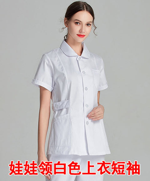 Blue Long Sleeve Scrubs Top Nurse Uniforms  Lab Coat Doctor Uniform for Women Outwear Medical Clothing Beauty Salon workwear - Respiratory Teacher