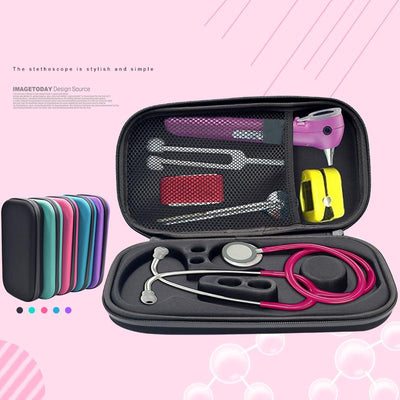 Portable Stethoscope Storage Box Carry Travel Case Bag Case Drive Pen Medical Organizer EVA Hard Shell Waterproof Pack Pocket - Respiratory Teacher